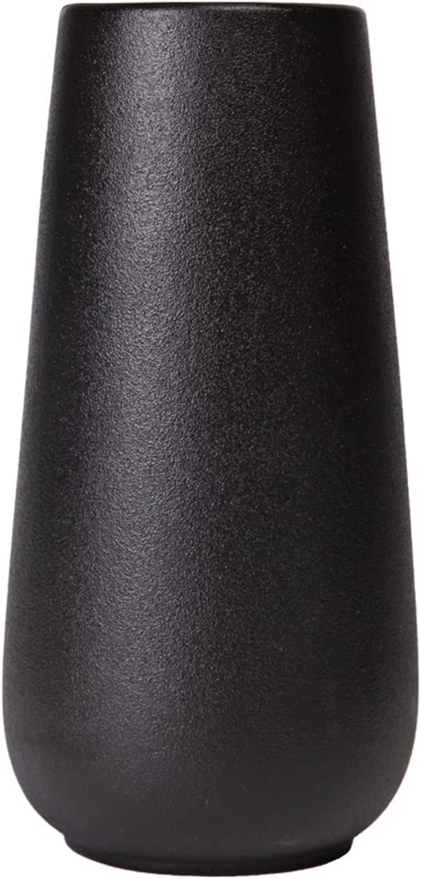 DECORPIA Premium Quality Black Ceramic flower Vase | Home Decor, Vases for Flowers, Farmhouse, Modern, Aesthetic, Bohemian, Pampas Vase