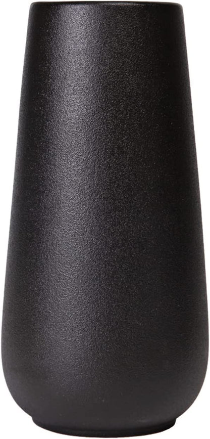 DECORPIA Premium Quality Black Ceramic flower Vase | Home Decor, Vases for Flowers, Farmhouse, Modern, Aesthetic, Bohemian, Pampas Vase