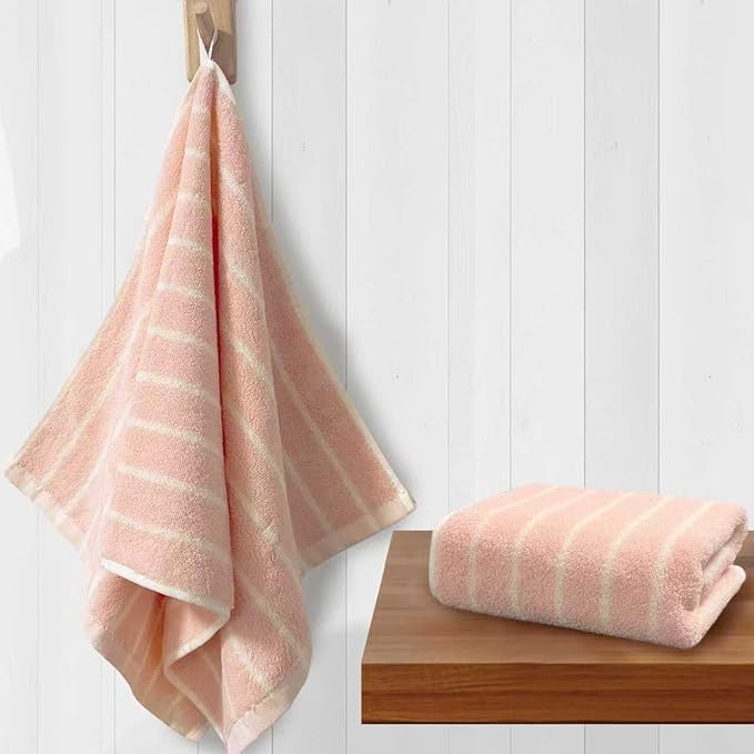2-Pack Premium Stripe Cotton Hand Towels