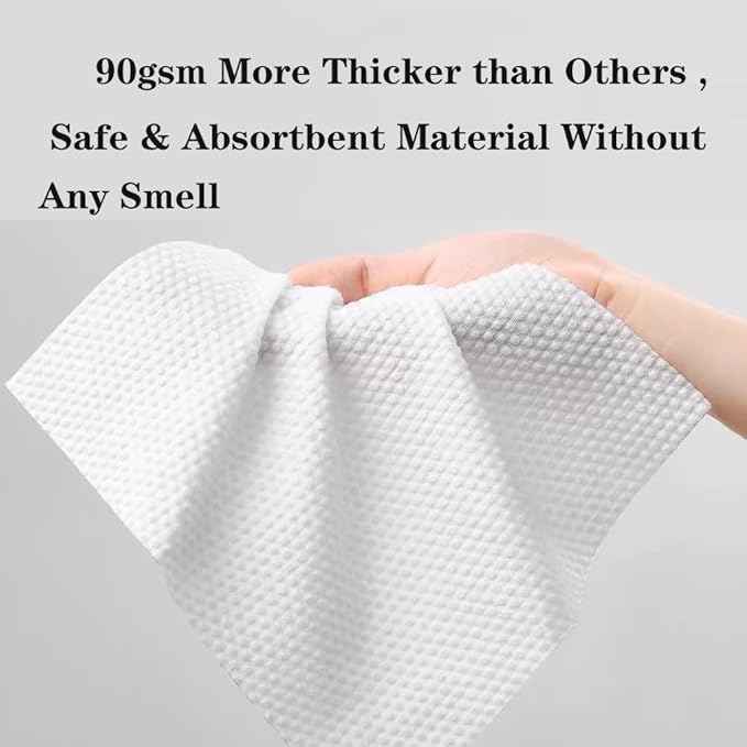 【Large Pack】Disposable Face Towels 160 Count, Hanging Design100% Bio-based
