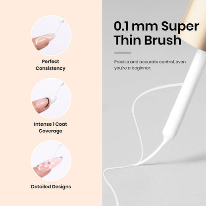 Beetles Nail Stamp, 4Pcs French Tip Tool Easy Manicure Nail Stamper Single Head Soft Silicone Long & Short French Tip Stamp Tool with 2Pcs Nail Scraper Decorations Gift for Women
