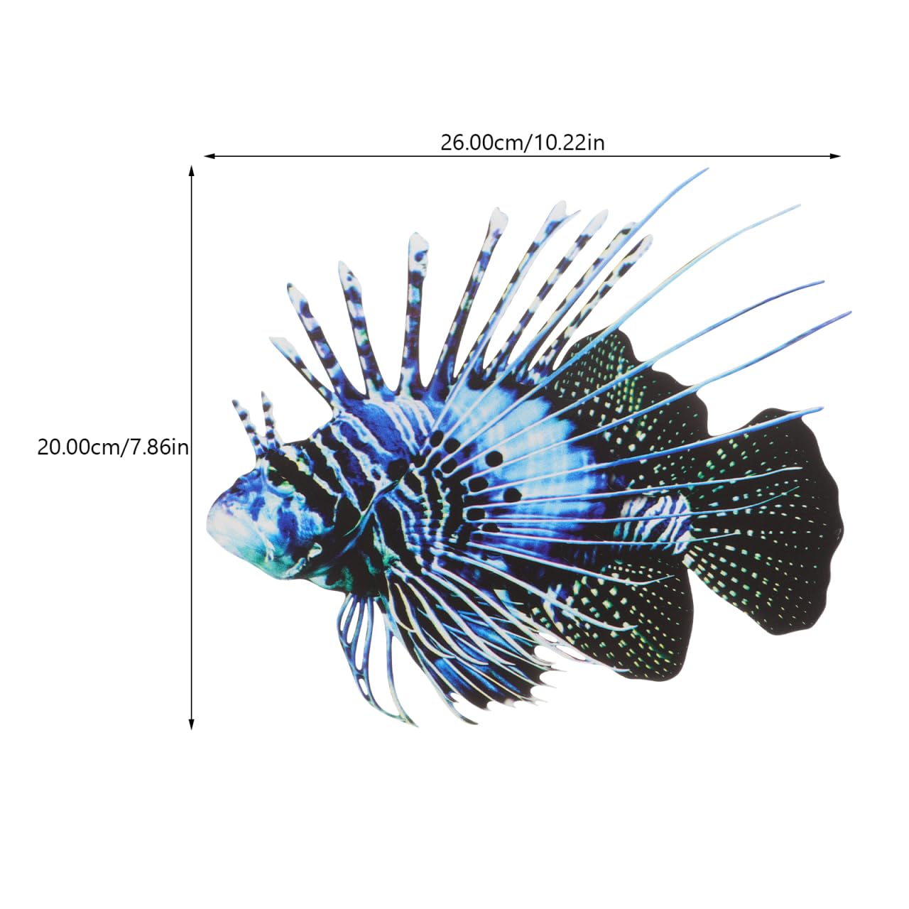 Zerodeko Iron 3D Ocean Animal Wall Art, Blue, 10.22 x 7.86 x 0.19 inches, Nautical, Hanging Sculpture, Unframed, Metallic Finish, Unisex, Indoor, Decorating, Bedroom, Living Room, Nursery