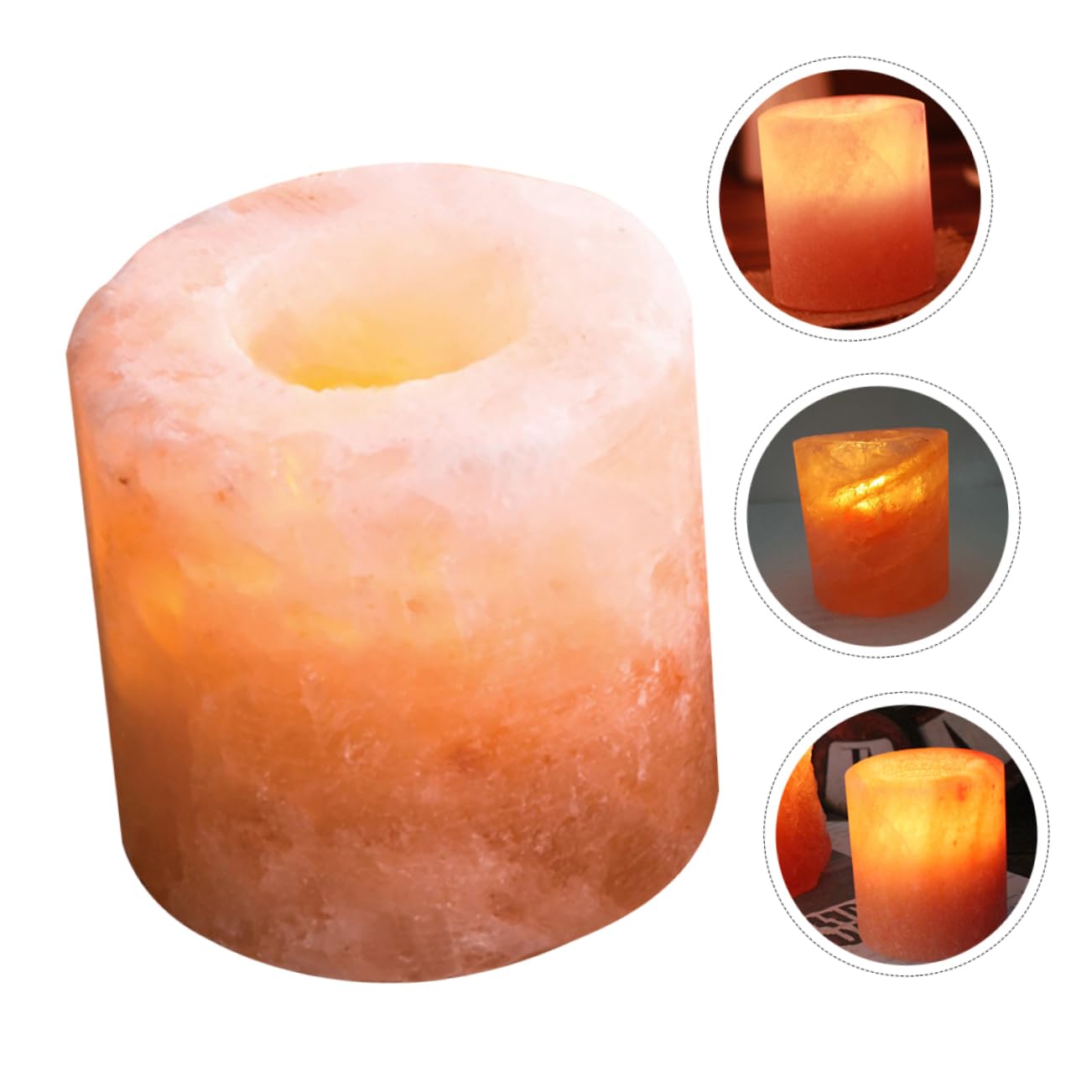STOBAZA Japanese Decor Candle Holder Himalayan Salt Table Decor Eco-Friendly Home Ornament