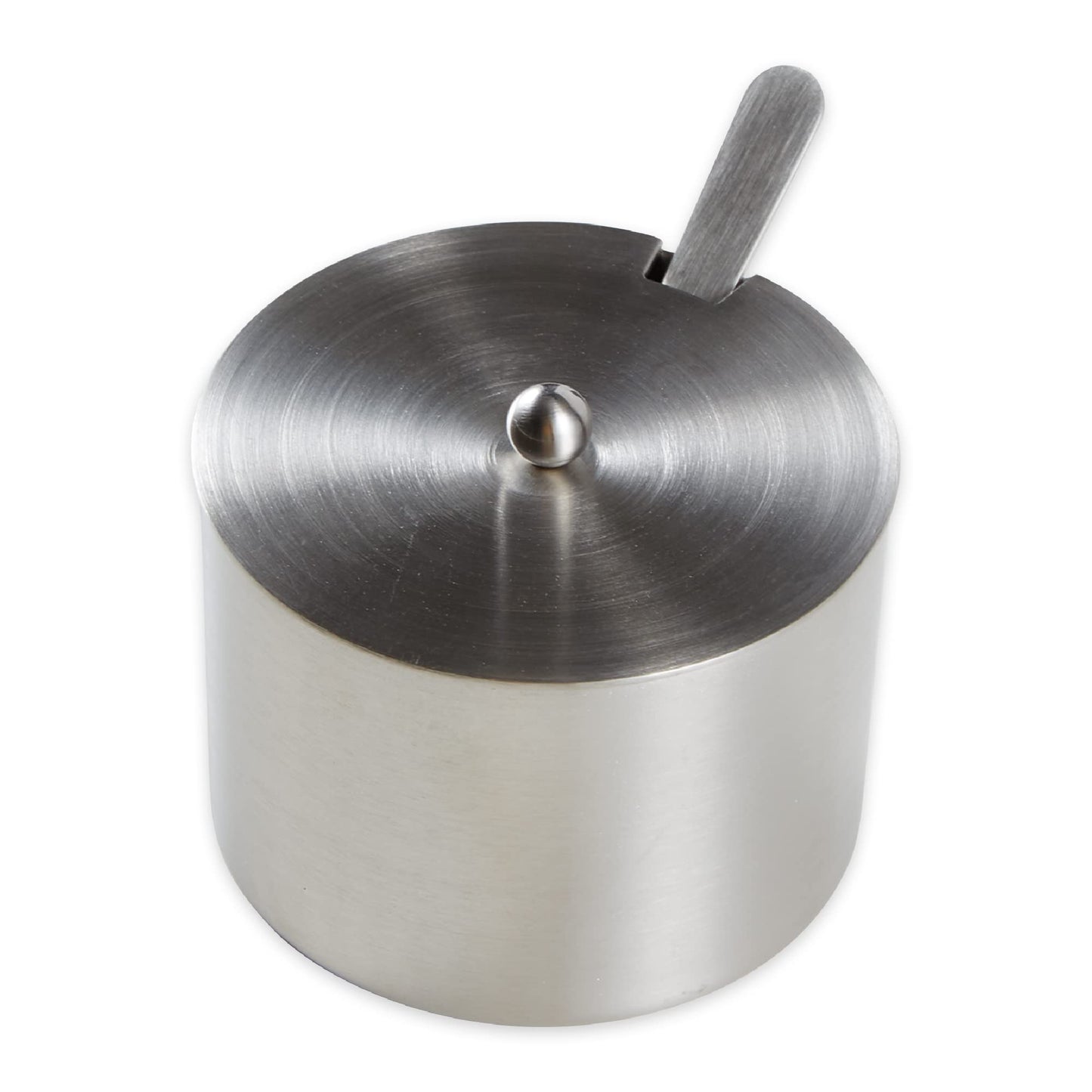 RSVP International Endurance Kitchen Collection Salt Cellar Set with Spoon, 4-Ounce, Brushed Stainless Steel