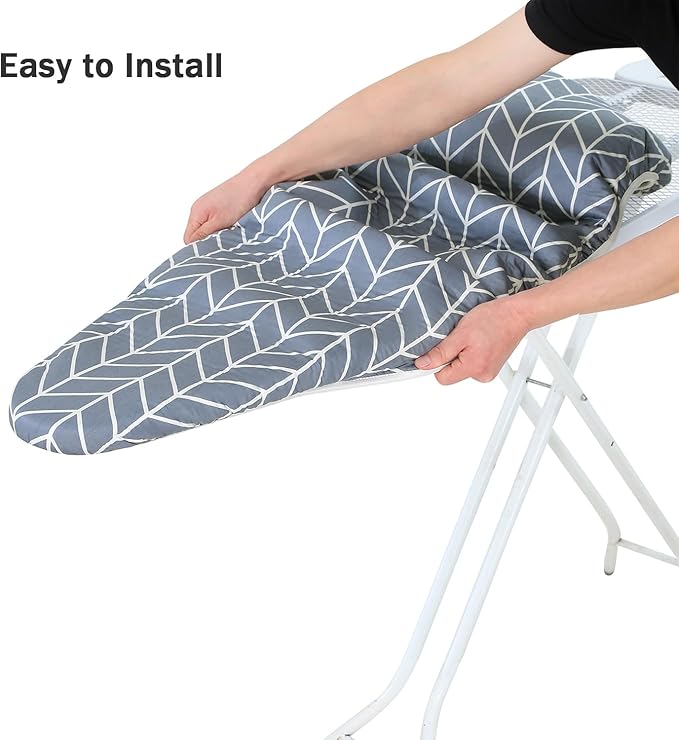 Ironing Board Cover and Pad Standard Size 15 x 54, 3 Pairs of Hook and Loop