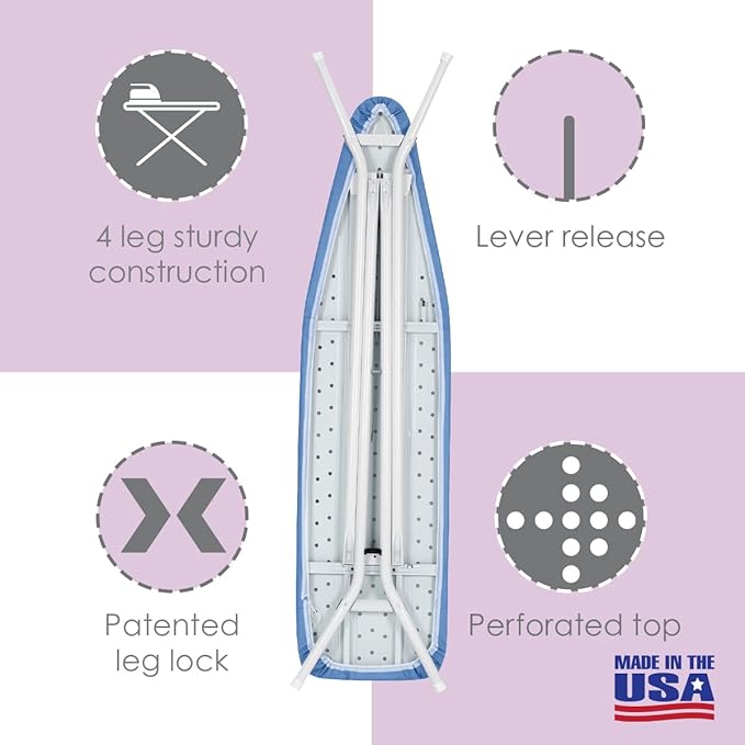 Full Size Ironing Board Made in USA – Dark Blue by Seymour Home Products 4