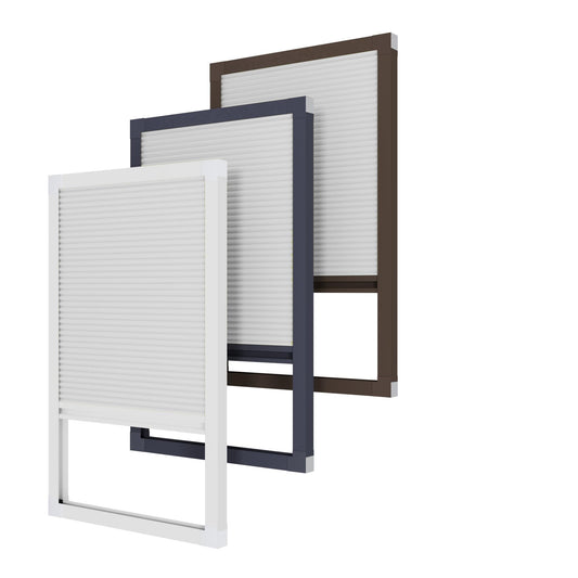 Hoeflife Cellular Shades Cordless Blackout, Skylight Blinds for Windows Roof Window Shades for Home, Room Darkening Honeycomb Blinds for Doors - Custom Cut to Size(Blackout, White)