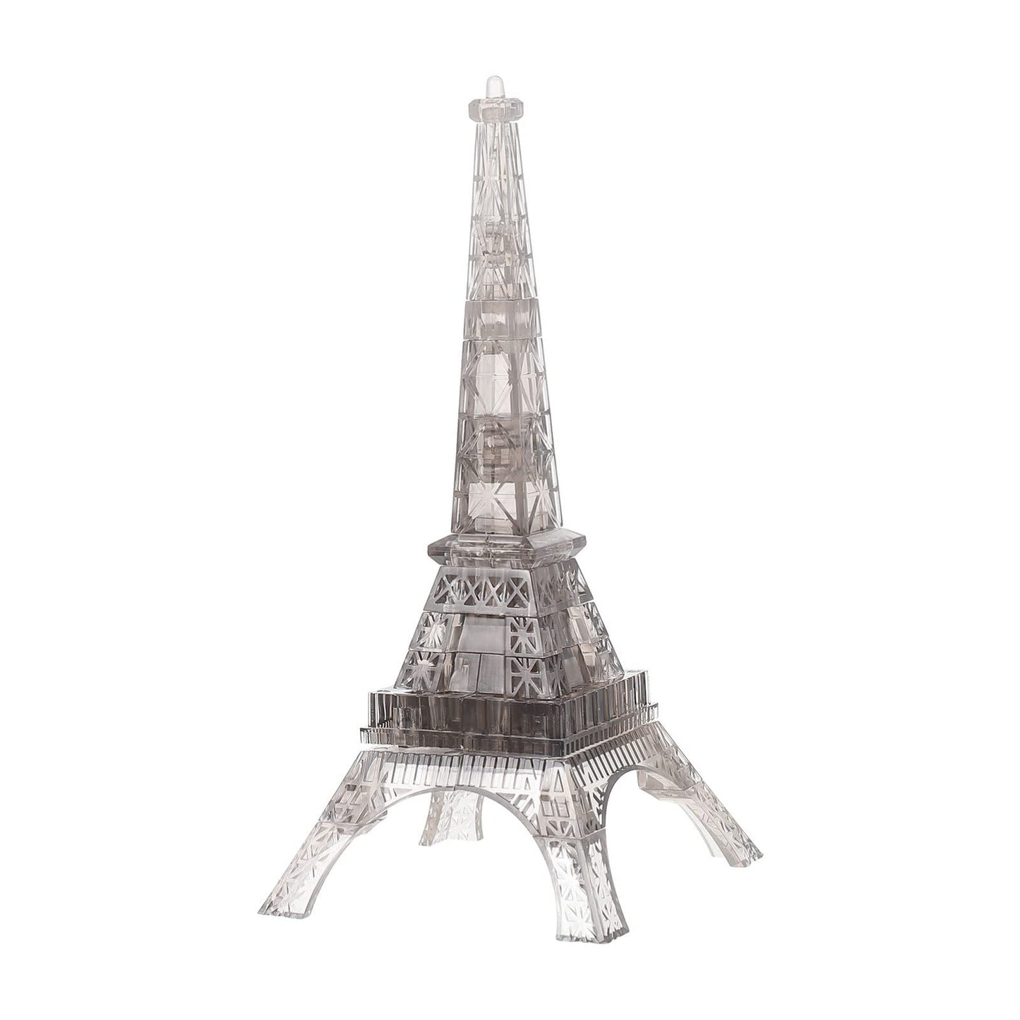 Toyvian Transparent Eiffel Tower 3D Crystal Puzzle Decorative Jigsaw Building Block Model Educational Toy for Toddlers Hands-on Matching and Recognition 1 Set