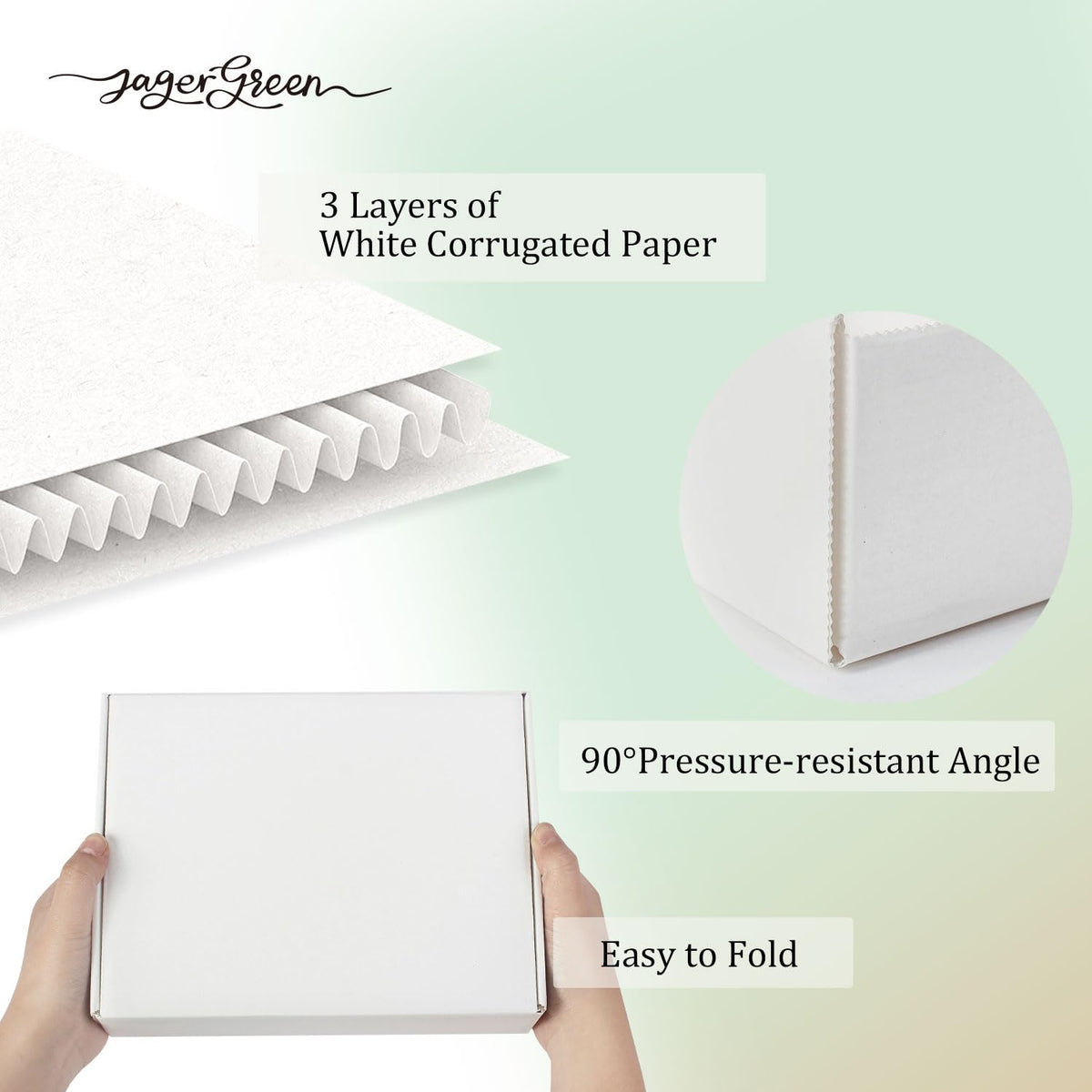 JAGERGREEN White Gift Box with Lid, 8.6x6.7x2.1 Inches Small Collapsible Gift Boxes with Seal Stickers for Birthday, Valentine’s Day, Bridesmaid Proposal, Wedding, Party Favor, Presents (Pack of 10)