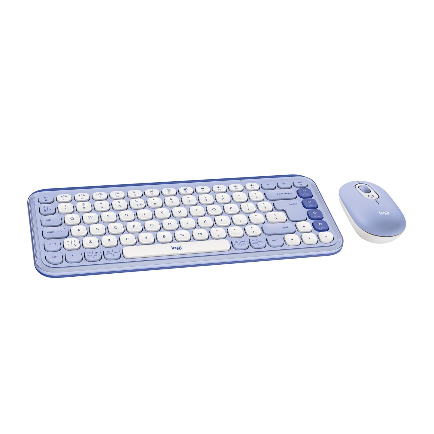 Logitech POP ICON Keys Wireless Bluetooth Keyboard, Comfortable Typing, Programmable Keys, Easy-Switch Between up to 3 Devices, for Laptop, Tablet, PC – Rose and Off-White