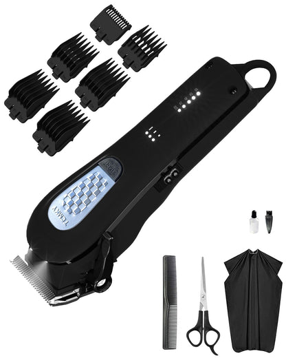 Hair Clippers for Men Professional Clippers for Men Cordless&Corded Barber Clippers for Hair Cutting & Grooming. Rechargeable Hair Trimmer Kit for Household (Red)