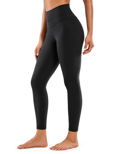 CRZ YOGA Women's Naked Feeling - 25 Inches High Waist Leggings Tight Yoga Pants Workout Gym Leggings Black-R009 10