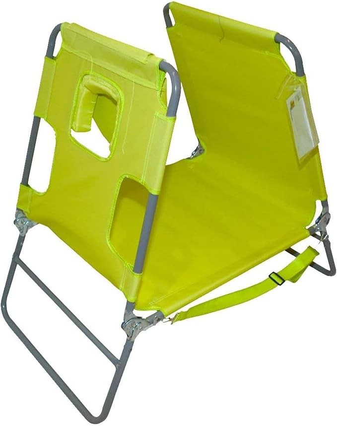 Ostrich The Original Chaise 72 x 22 Inch Lounge Portable Reclining Lounger, Outdoor Patio, Beach, Lawn, Camping, or Pool Tanning Chair, Lime Green