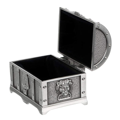 Hipiwe Vintage Metal Jewelry Box Treasure Trinket Chest,Smal Ring Earrings Necklace Keepsake Gift Holder Case for Ladies Women (Small)