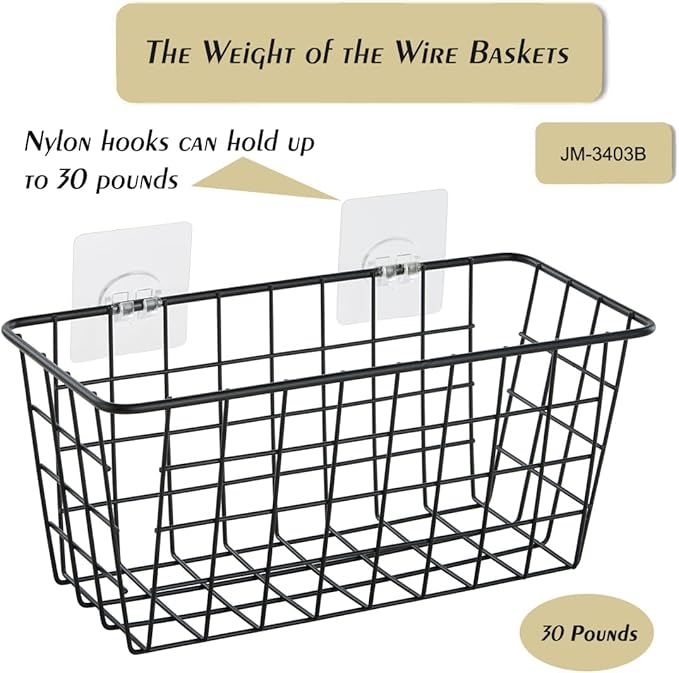5 Pack Hanging Storage Basket, Bathroom Basket, Household Goods,