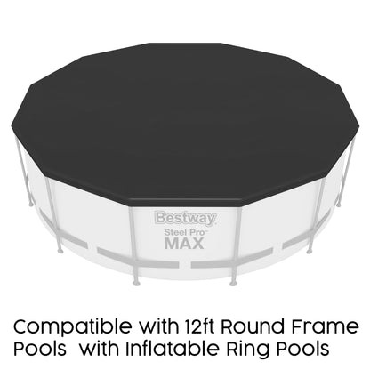 Bestway | Round Pool Cover for Above Ground Pools, 3.66m, Black