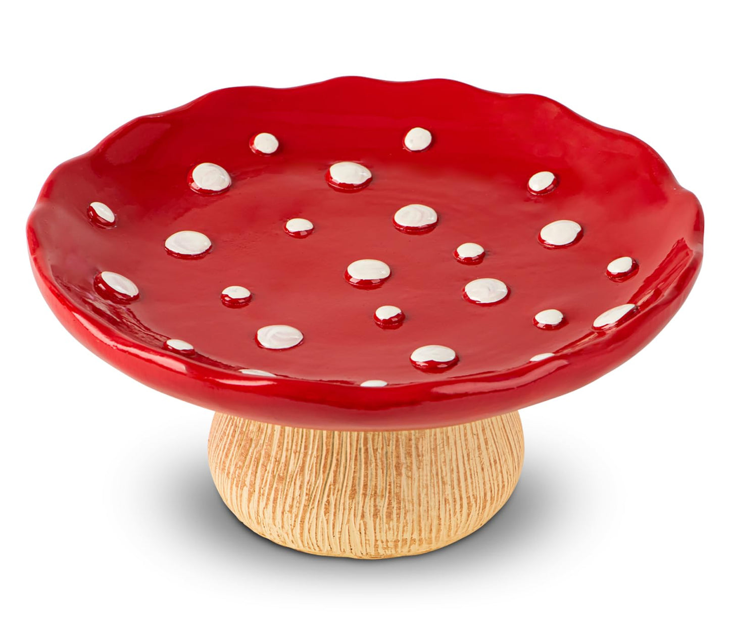dgudgu Mushroom Fruit Bowl For Kitchen Counter 10 Inch Fruit Holder Large fruitage Bowl Red Banana Basket For Kitchen Fruit Holder