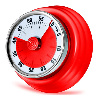 Kitchen Timer, Kitchen Countdown Cooking Timer Reminder No Battery Required Magnetic Time Management Timer Red