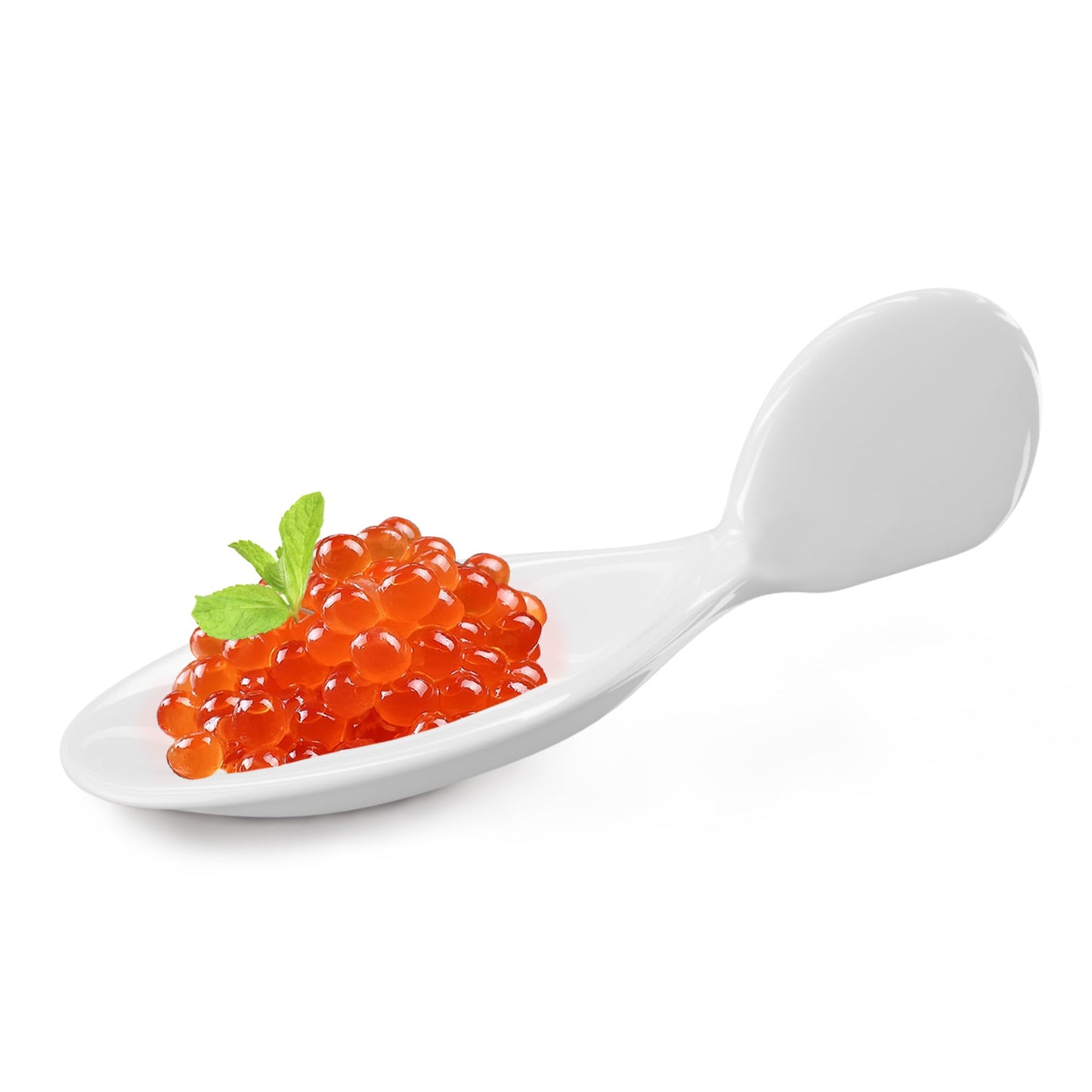 10Pcs Porcelain Tasting Spoons,Fish Shaped Caviar Sample Spoons for Tasting 3.9 x 1.6 x 1.2 inches Fish Shape Appetizer Plates,Dishwasher Safety,for Restaurant,Birthday Wedding Party,Cakes,Dessert