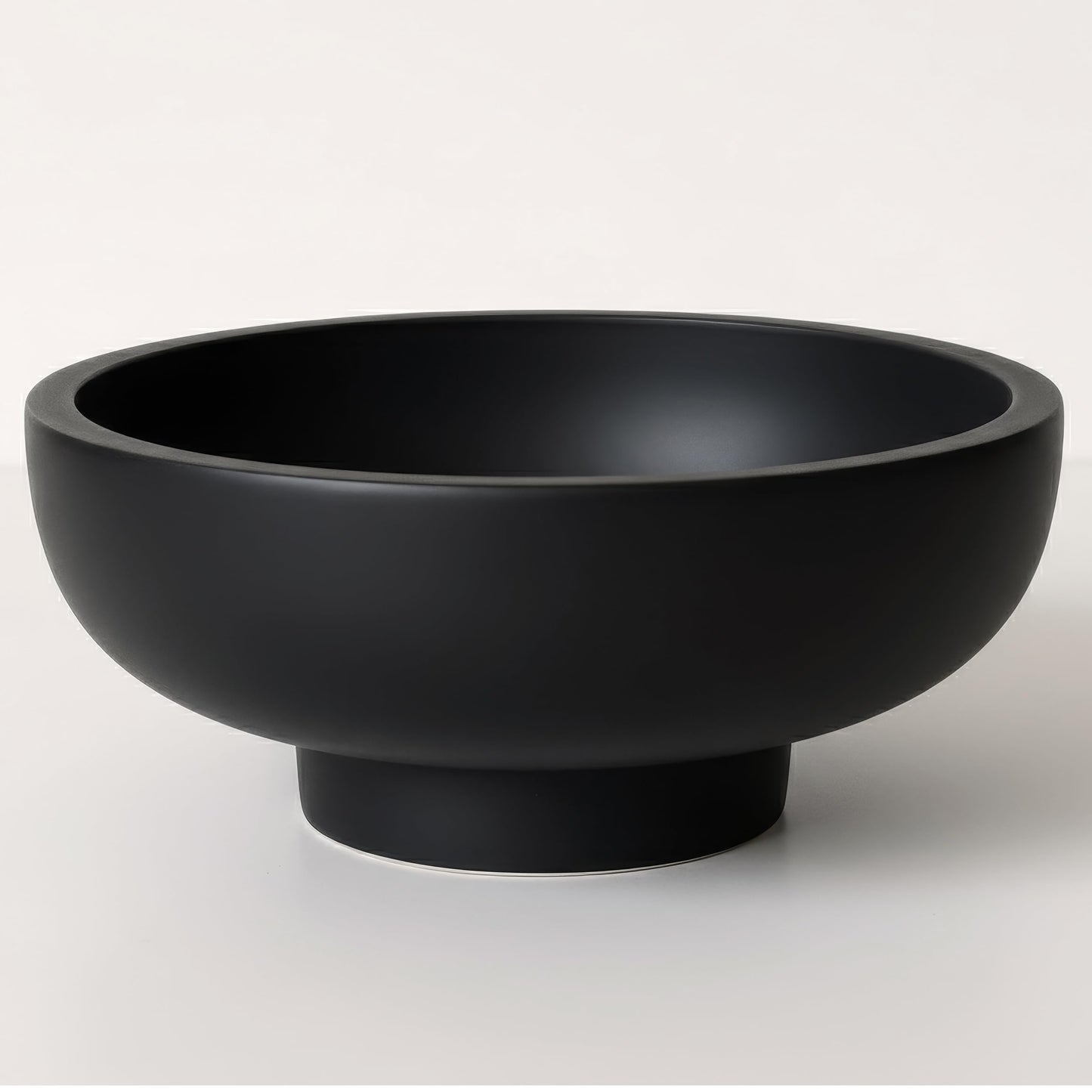 E-Click Commerce Handmade Concrete Decorative Bowl (Black) – Modern Minimalist Centerpiece for Coffee Table, Kitchen Counter & Entryway – Large 10” Artisan Fruit Bowl, Unique Home Decor Accent