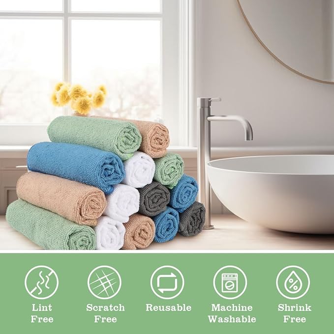 Washcloths Bulk 100 Pack Face Towels, Highly Soft Wash Cloths and Hand Towels