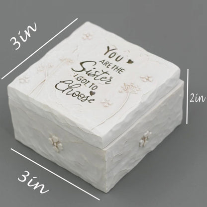 BORLESTA Gifts for Friends - Friend Gifts for Women, Friend Christmas Birthday Gifts for Friends - You're The Sister I Got to Choose - Sister Gifts from Sister, Friendship Hand-Painted Keepsake Box