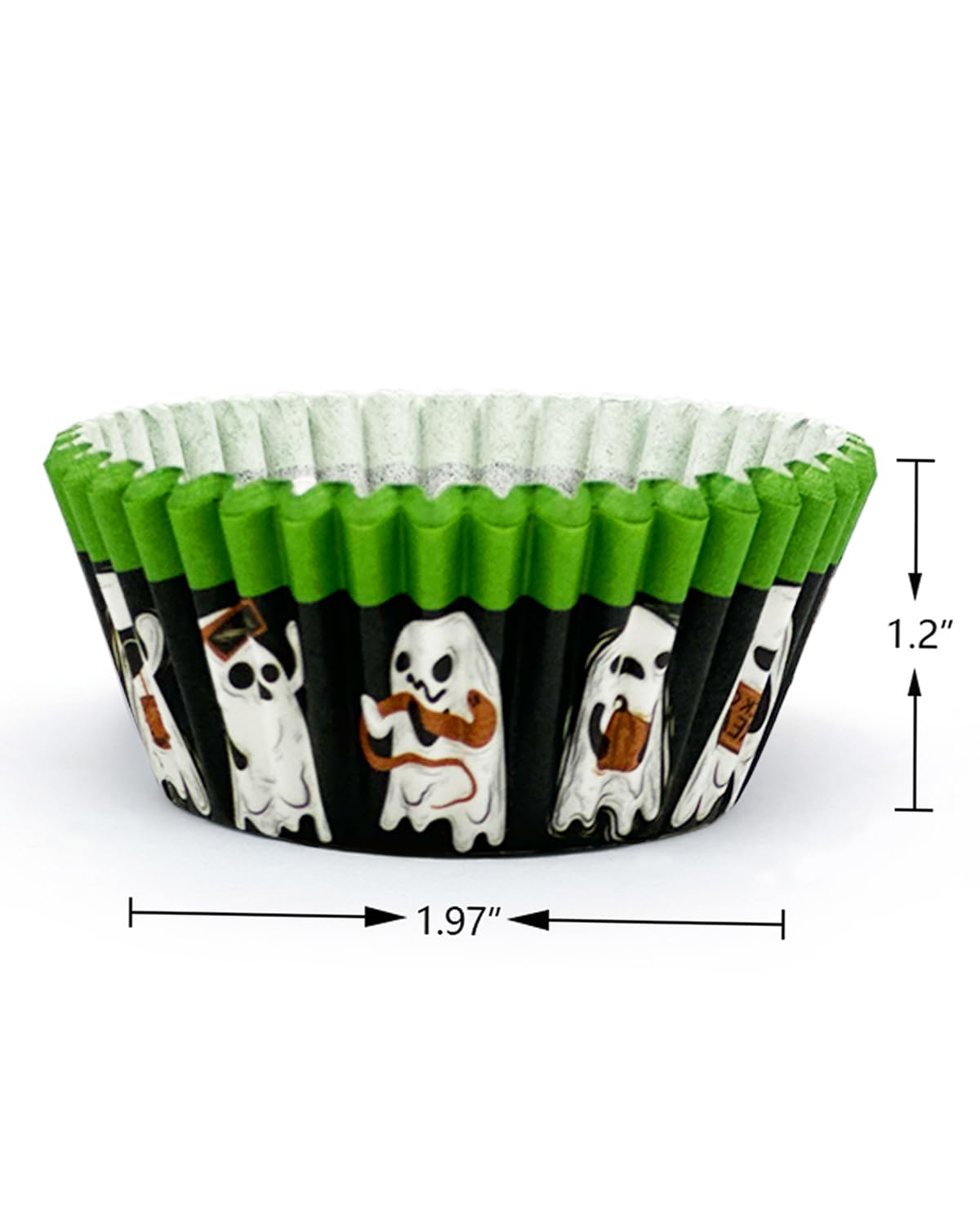 qiqee Halloween 300-Count Cupcake Liners Standard Cupcake Cups 6 Design Cupcake Papers Baking Cups Cupcake Wrappers for Halloween (Standard Size)