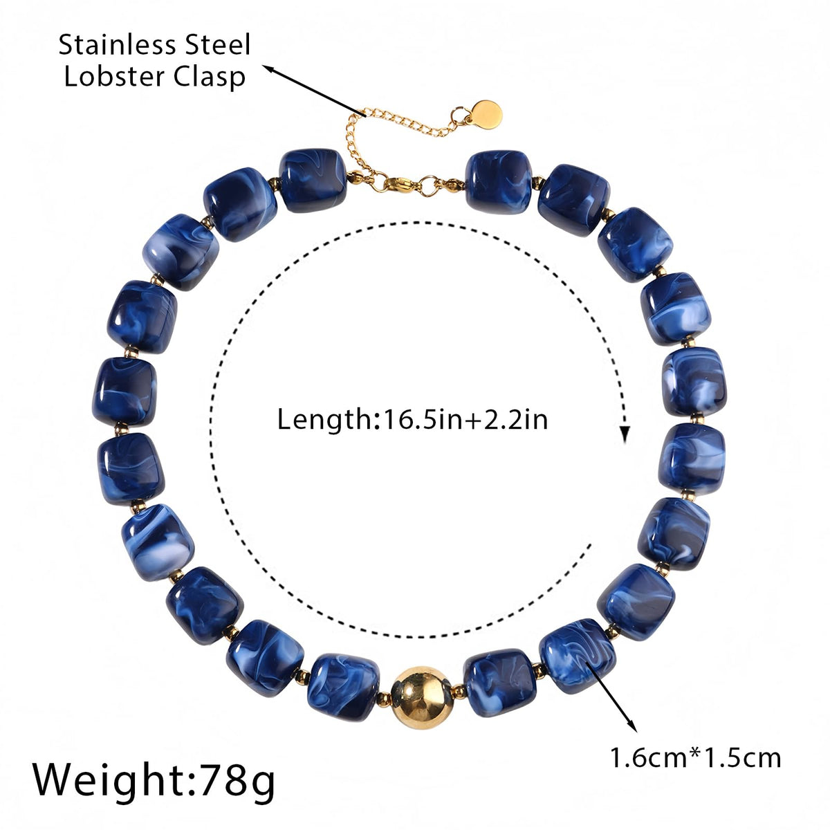 joymiao Colorful Beaded Necklace for Women Beaded Gemstone Necklaces Chunky Bead necklace Handmade Summer Jewelry for Beach