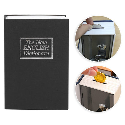 ZAWELIYO Mini Simulation Book Safe Storage Box Money Cash Jewelry Security Lock Case with Keys Metal Safe Box for Home Office Travel Use