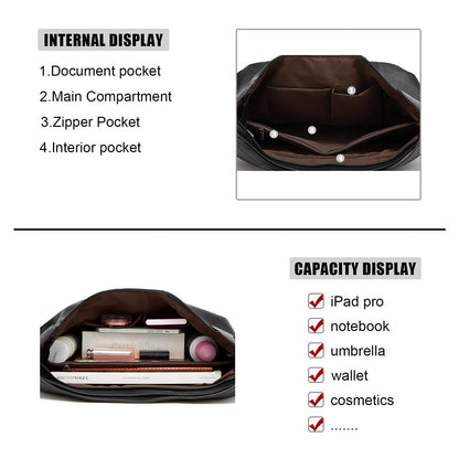 Gladdon Hobo Bags for Women Large Capacity Handbags Bags Ladies Tote Bags Leather Crossbody Shoulder Bags with Small Purse Set 2PCS