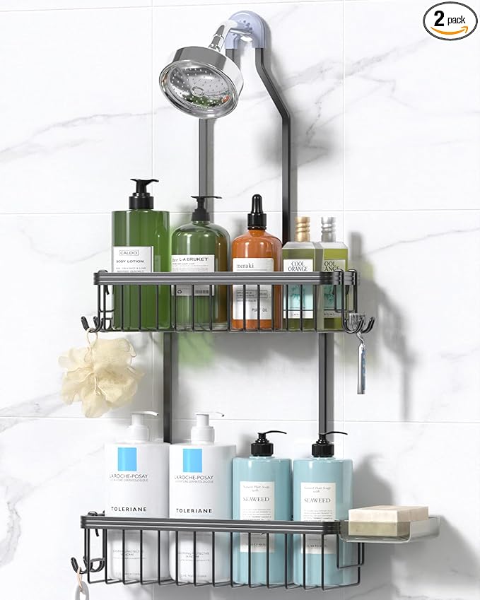 YASONIC Shower Caddy Hanging, Never Rust Shower Organizer Hanging, Aluminum