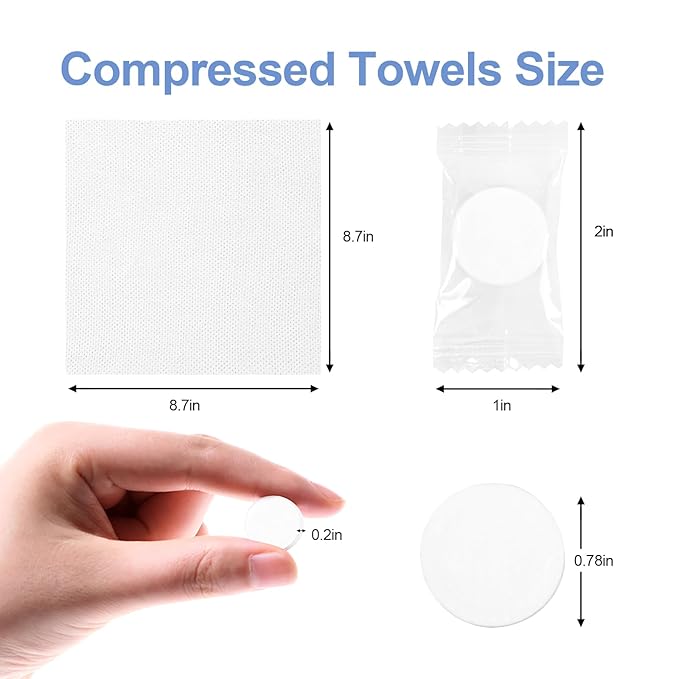 100 Pieces Of Compressed Towels, Disposable Compressed Towel Sheets, Travel