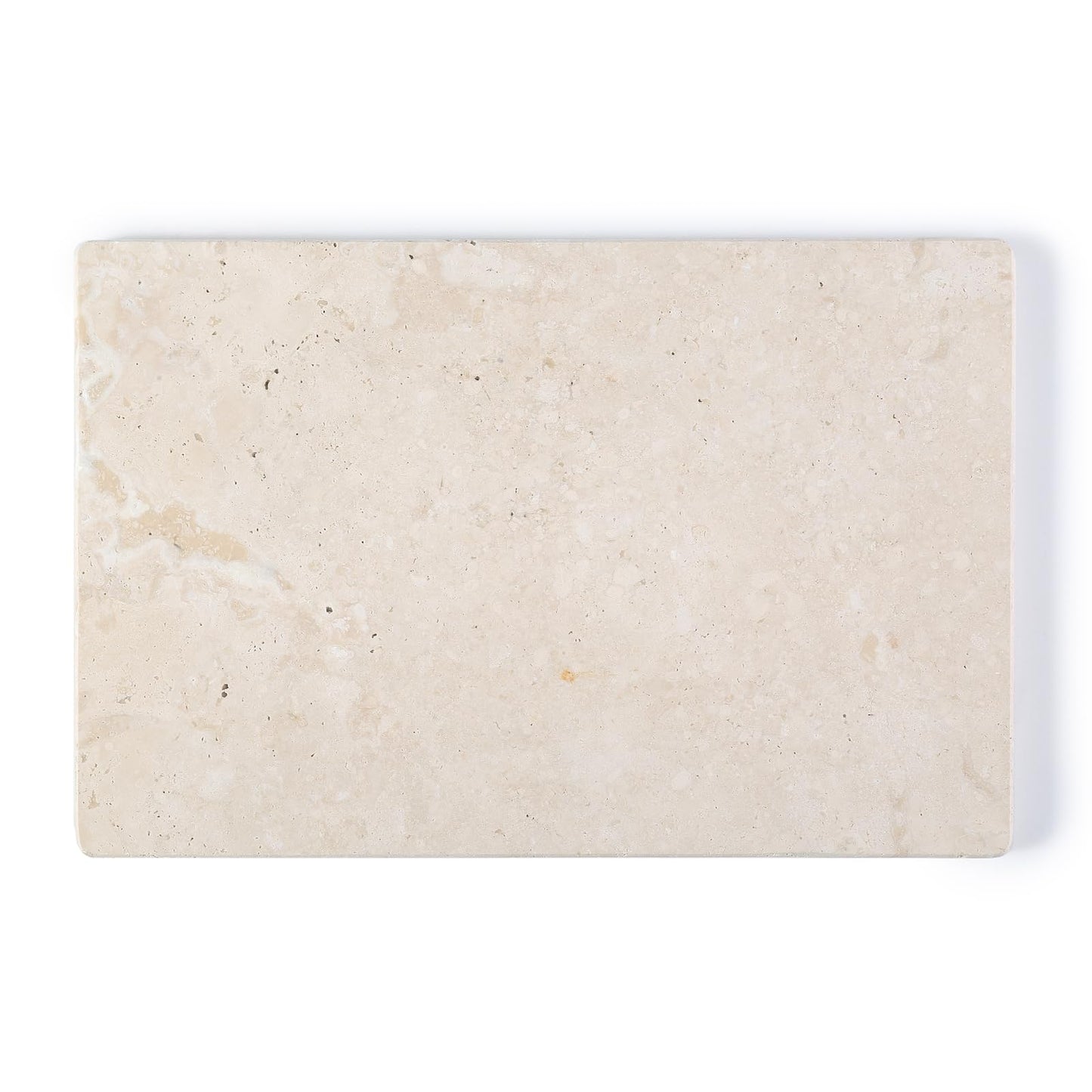 Koville Natural Travertine Marble Cutting Board for Kitchen Counter, 12" x 8" Real Stone Slab Marble Cheese Board for Home Decor, Stone Pastry Boards Bathroom Perfume Tray Candle Plate