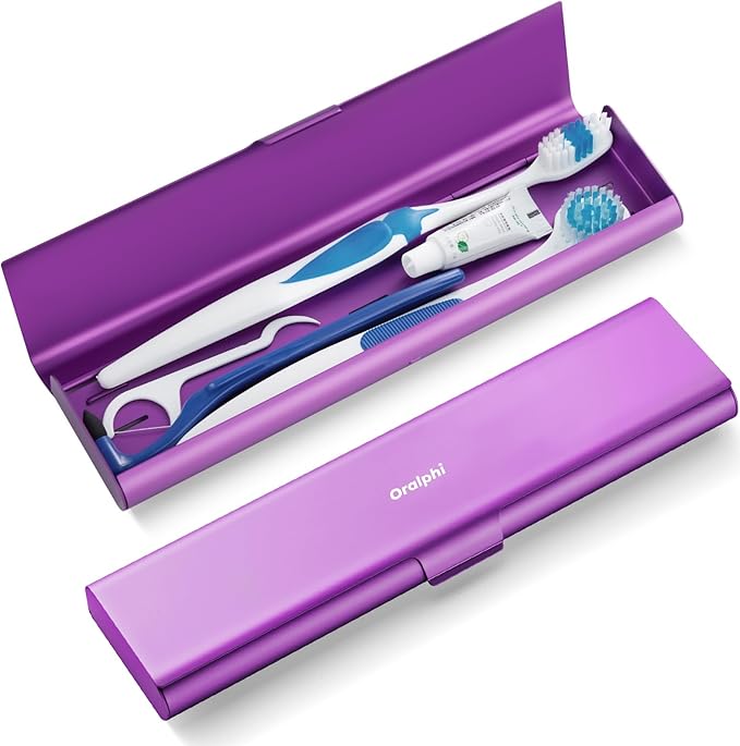 Wider Aluminum Toothbrush Travel Case, Portable Travel Toothbrush Holder
