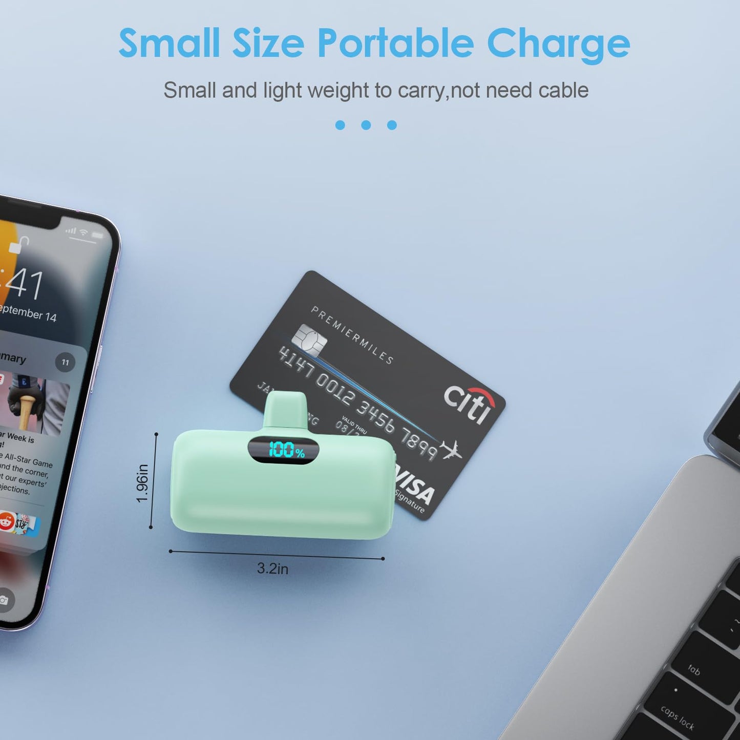 Small Portable Charger for iPhone,Upgraded 5000mAh PD Fast Charging Power Bank,Mini Battery Pack Backup Charger Compatible with iPhone 14/14 Pro Max/13/13 Pro/12 Pro/11/XS/XR/X/8/7/6 etc-Black