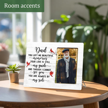 LUERHUI Memorial Cardinal Gifts Picture Frame for Loss of Dad, Sympathy Gifts, In Memory of Dad Wooden Picture Frames for Loss of Father