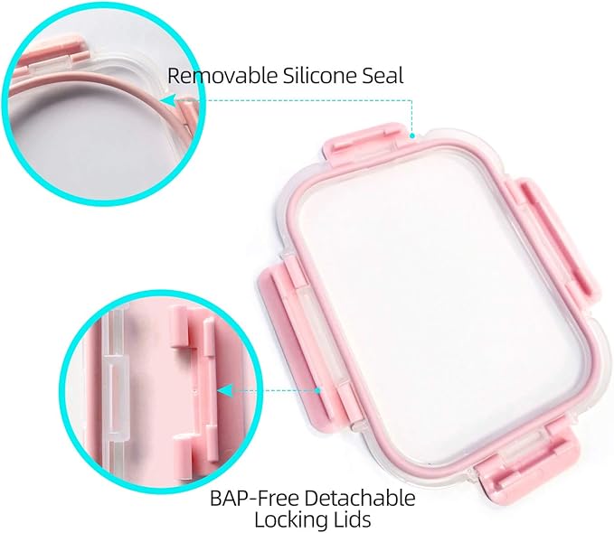 C CREST Glass Meal Prep Containers, Food Storage Containers