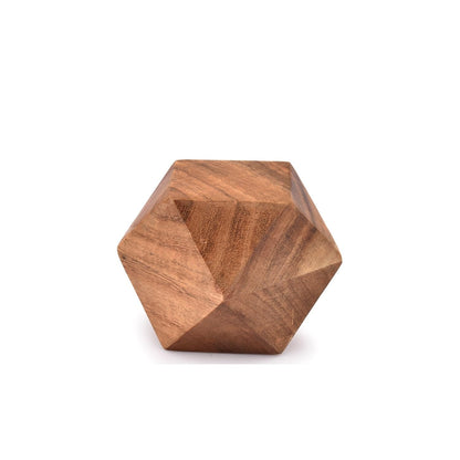 NIRMAN Acacia Wood Decorative Wood Ball for Centerpiece or Individual Use Ideal for Use in Living, Dining Room, Coffee Table Centerpiece Home Décor (3" x 3" x 3"), (Set of 3)