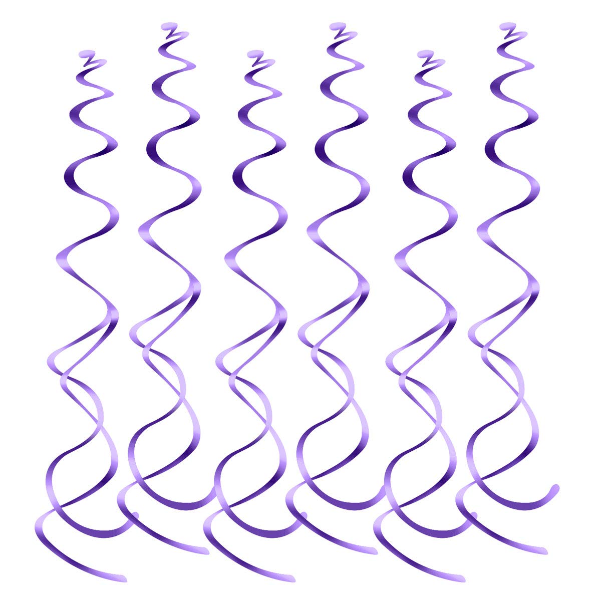 Hanging Spiral Swirl Decorations, Ceiling Decoration for Birthday, Graduation, Holiday Celebration Supplies Supper Longer 74cm/Pcs with Hook &Hem Decorative Hole -12 Pcs (Purple1)