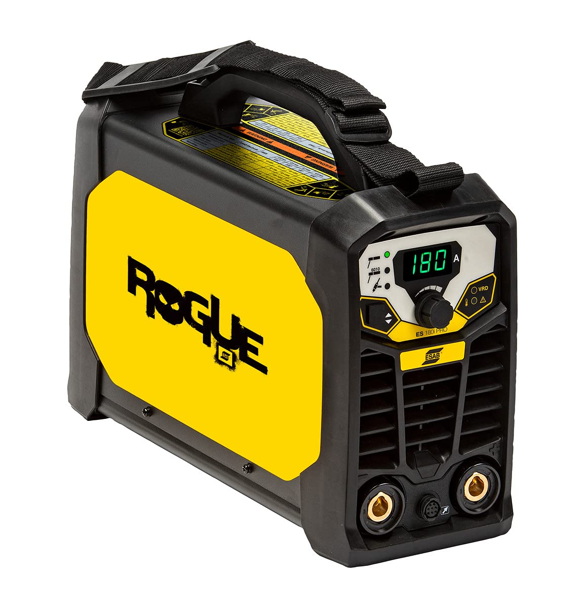 ESAB 0700500070 MINIARC Rogue ES 180i Stick Welding System, Dual Voltage Input, Adjustable Hot Start/Arc Force, Stick 6010 Mode, Power Factor Control, Electrodes up to 5/32", IP23S Designed
