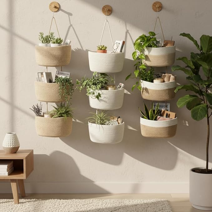 Over the Door Organizer, 3-Tier Hanging Storage Basket