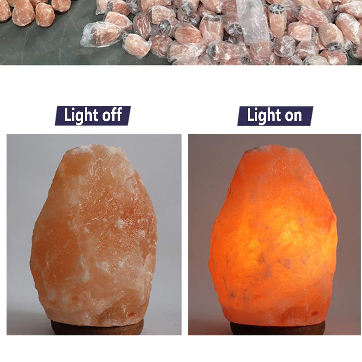 Himalayan Salt Lamp Cord with Gear Switch，Original Replacement Cord with Base Assembly with E12 Socket，Christmas Light Bulb,Himalayan Salt Lampsand with 6 Free Bulbs for Salt Lamp (1P)