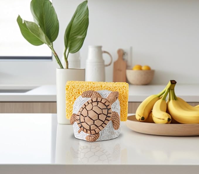 Turtle Kitchen Sponge Holder for Kitchen Sink Ceramic Kitchen Sink Sponge