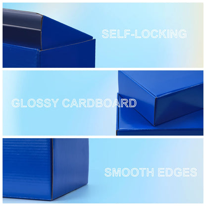 PHAREGE 12x9x4 inch Gift Shipping Boxes Bulk 20 Pack Blue, Tab Lock Tuck Top Mailing Boxes for Packaging Small Business, Medium Cardboard Mailer Boxes for Wrapping Present