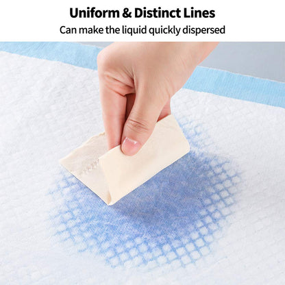 Amakunft Rabbit Pee Pads, Pet Toilet/ Potty Training Pads, Super Absorbent Guinea Pig Disposable Diaper for Hedgehog, Hamster, Chinchilla, Cat, Reptile and Other Small Animal (Blue, 50pcs-18"x13")