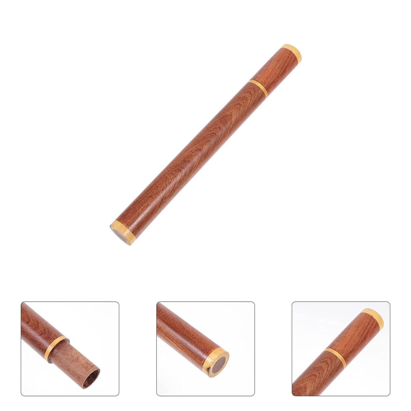 ARTIBETTER 3-Pack Smooth Natural Incense Tube Holder Set Compact 9.44In Wooden Incense Stick Storage Canisters with Simple Lid for Home Decor Meditation and Aromatherapy