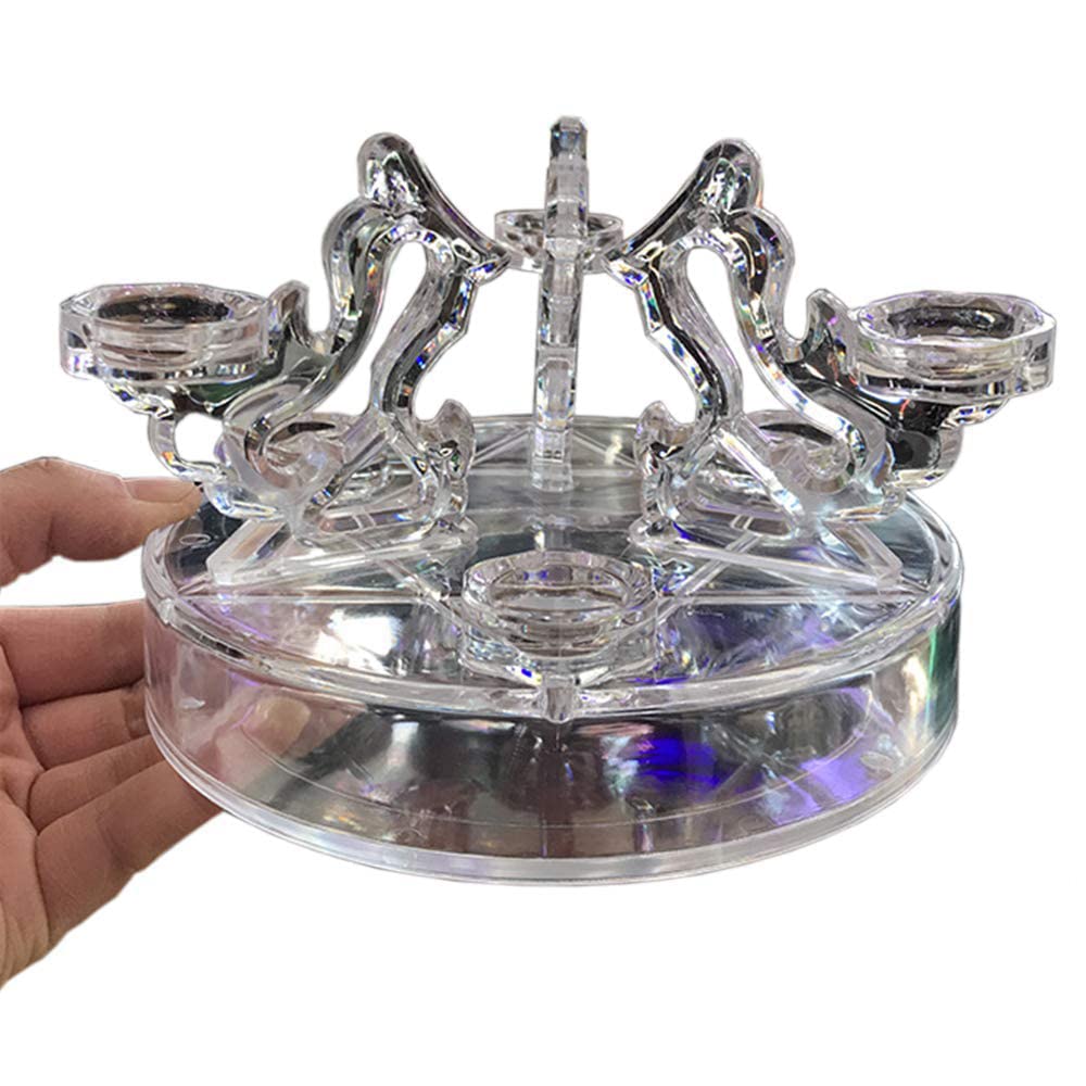 NEBAISEN Acrylic Crystal Ball Base Display Stand Transparent Glass Sphere Ball Holder Stand for 7 Pieces Balls Desktop Ornament