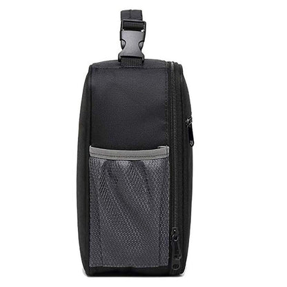 HZNOO Insulated Lunch Bag for Men & Women, Leakproof Double Zipper Lunchbox with Mesh Pockets Work Gym Camping Travel, Easy-Clean Design