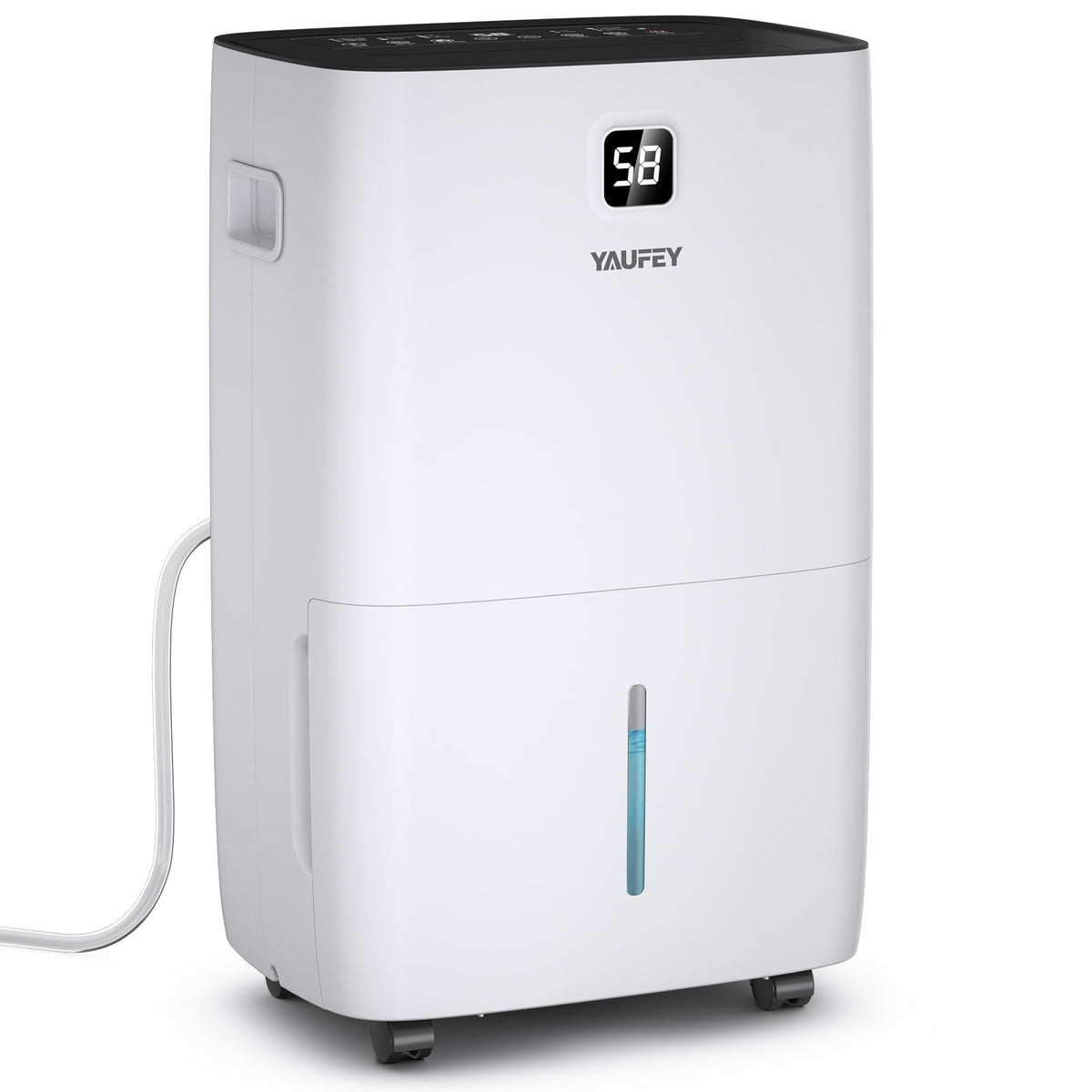 Yaufey 150 Pints Dehumidifier for Home, Basement and Large Room up to 7000 Sq. Ft., with Drain Hose, Timer, Intelligent Humidity Control and Large Water Tank