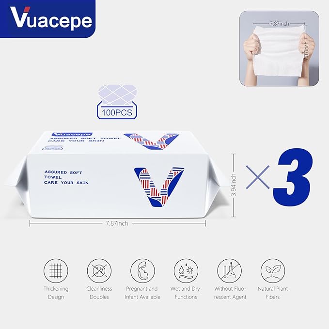 Face Towels Disposable Cotton Facial Towels, Drying Tissue